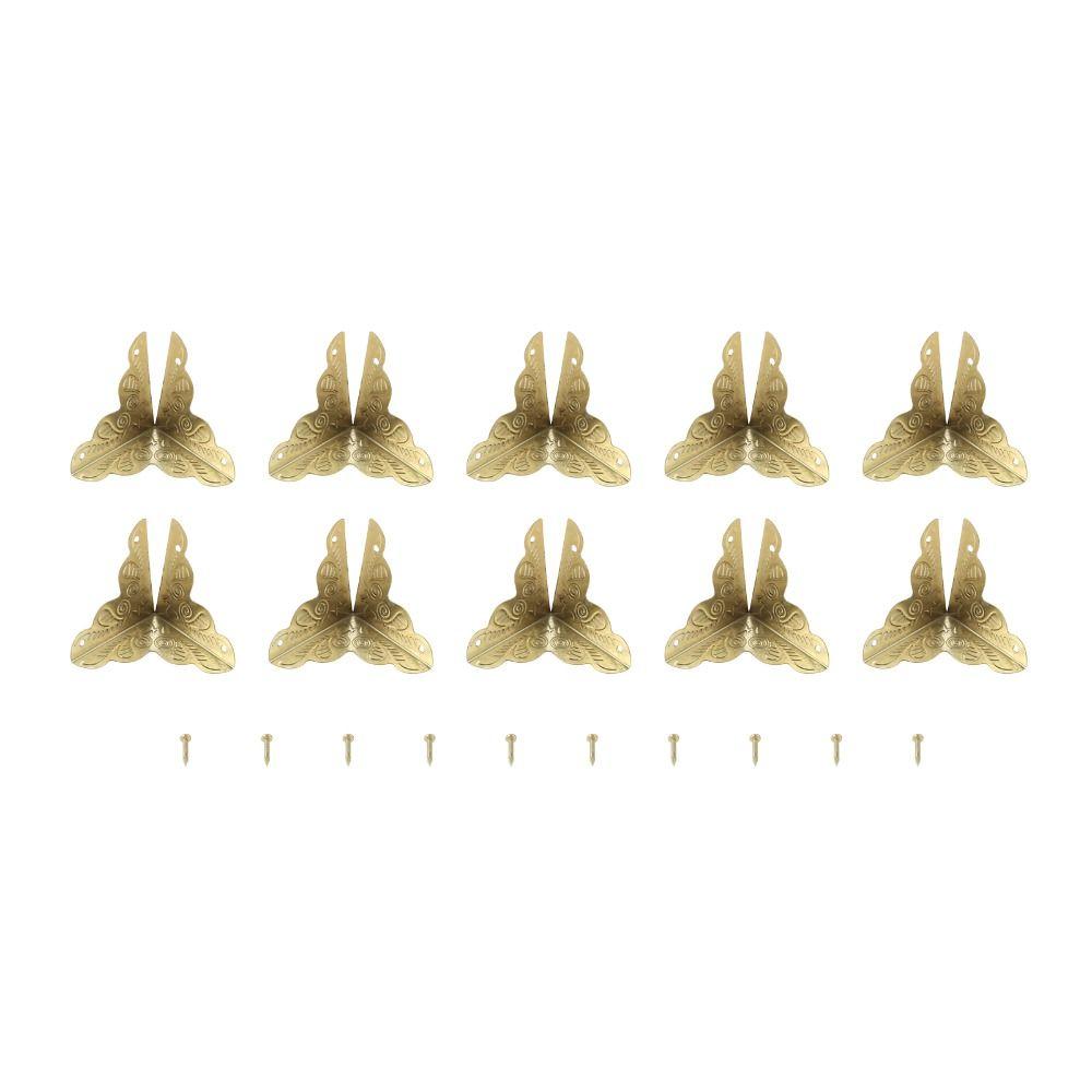 Screws Flower Pattern Classical Corner Foot Corner Protector Furniture Accessories Corner Bracket