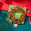 3pcs/set Christmas Red Green Crystal Xmas Tree Santa Claus Beaded Bracelets For Women Men Cute Bangle New Year Jewelry