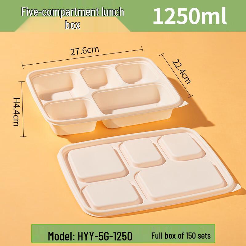 

DYMAYKI Disposable Biodegradable Compartmental Food Container