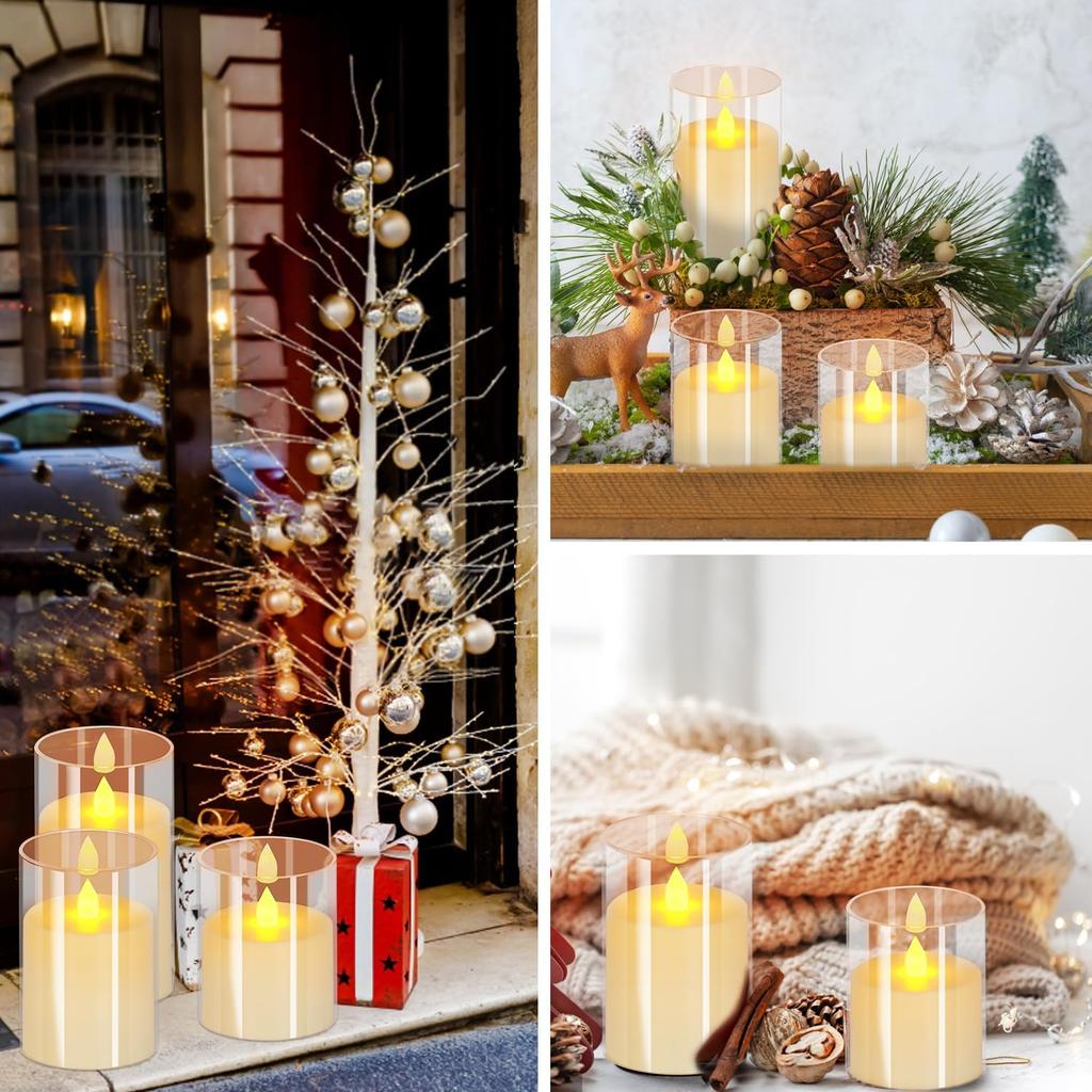 1/3Pcs Flameless LED Tealight Candles Battery Operated Flickering Fake Votive Lights For Wedding Christmas Home Decoration