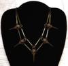 Gothic Bird Skull Necklace With Cross Chain For Women In Antique Style