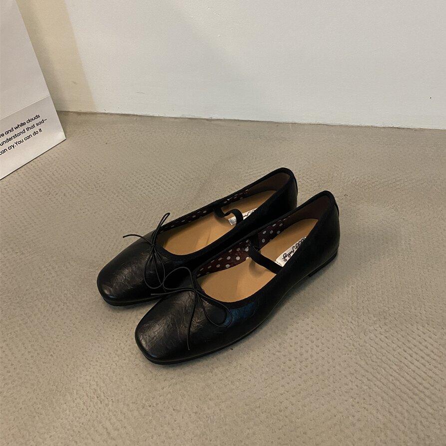 Fashion Bailamos Brand Women Soft Flats Casual Outdoor Dress Flat Ballet Shoes Round Toe Shallow Slip On Flats Mary Jane Shoes Mujer