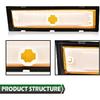 GRAND ORANGE Front Side Marker Lights Chrome Bezel Amber Lens Fit Chevy Blazer GMC Jimmy Suburban C/K R Truck 1981-1991, 915558 915557 GM2551107