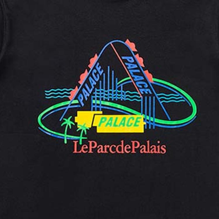 Palace Maglietta a Maniche Corte con Stampa French Ones Unisex Top Nera PAL-SS20-101