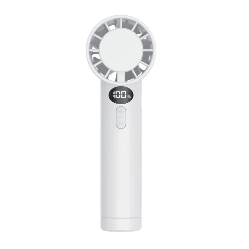 

High-Speed Mini USB Fan with Digital Display - 100-Speed Turbine Handheld Cooling Device