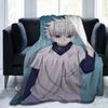 Hunter X Hunter 3D Print Fluffy Blanket Classic Japanese Anime Custom Blanket Soft Warm Lightweight Teens Kids Throw Blanket