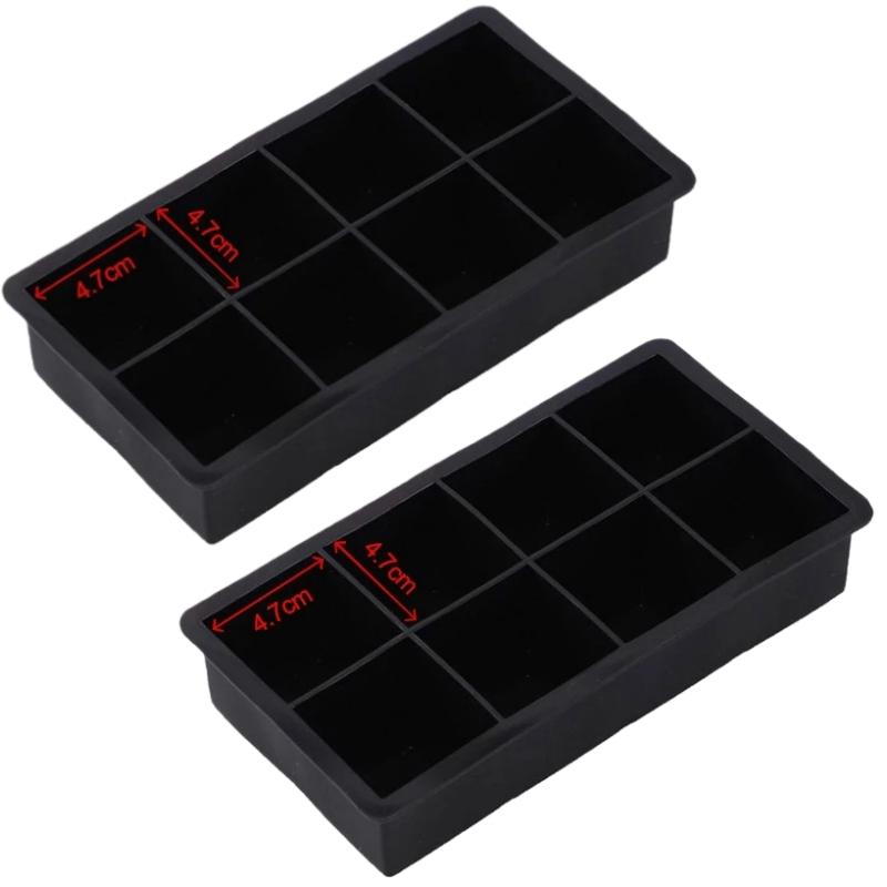 4/8/15 Grids Large Silicone Ice Cube Tray Ice Mold For Whiskey Bourbon Cocktails Home Party Diy Ice Maker Mold Kitchen Tools