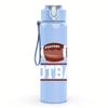 1PC American Football Simple Stripe Mark 750ml Color Plastic Water Bottle Leakproof Flip Straw Lid For Sports Office Home Use