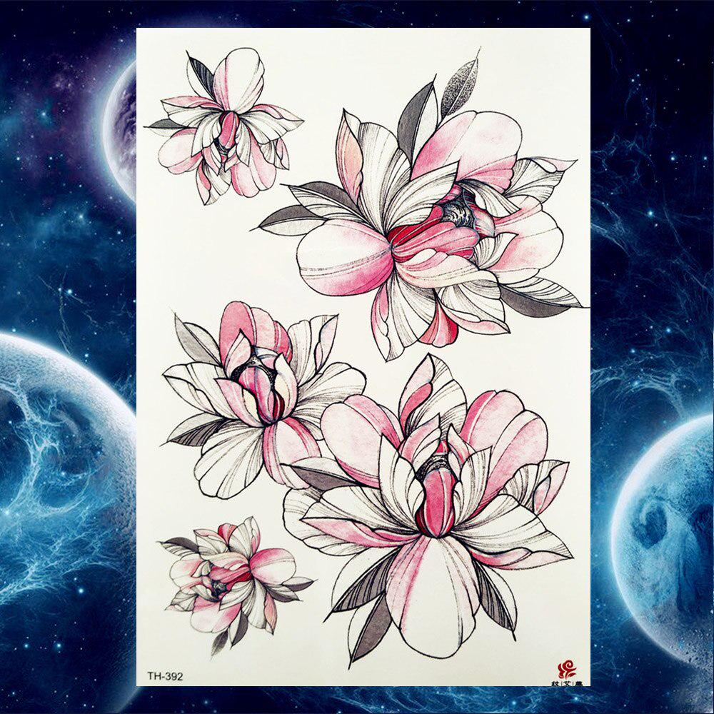 

1 шт., пион, женская большая татуировка на груди, наклейки на руку, листья, татуировки для девочек, временные цветы, сексуальный цветок, поддельные