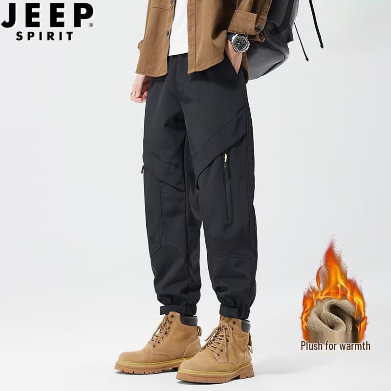 

JEEP SPIRIT Men s Fleece-Lined Outdoor Cargo Joggers S