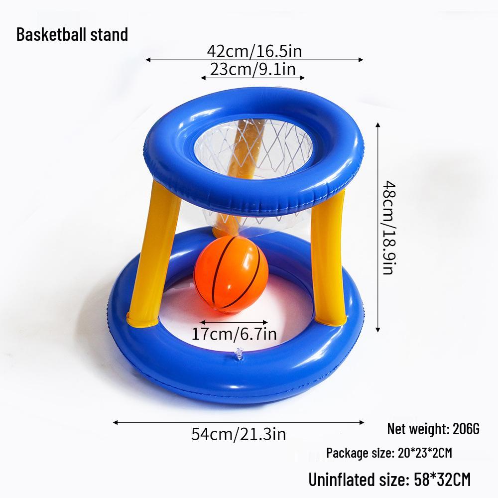 Aufblasbarer Wasserbasketballständer & Wurfring-Spielzeug für Eltern-Kind-Spiel