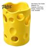 Talos 3D Printed Cheese Pen Holder, Large Capacity Desktop Organizer with Smooth Edges And Removable Dividers, Stationery Storage Box for Pens Pencils