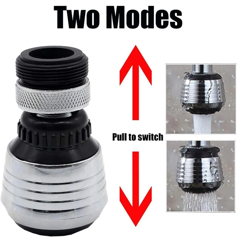 Splash-Proof ABS Plastic Sink Filter Water Saving Kitchen Faucet Extender 360 Degree Aerator Faucet Nozzle Swivel Tap