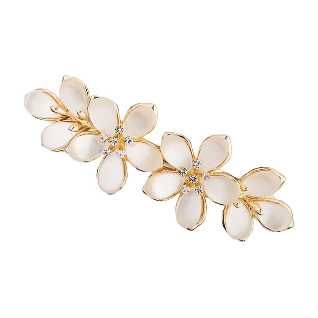 Elegant Rhinestones Cat Eye Spring Hair Clip For Women Girls Daily Use Delicate Floral Design Secure Grip Barrettes