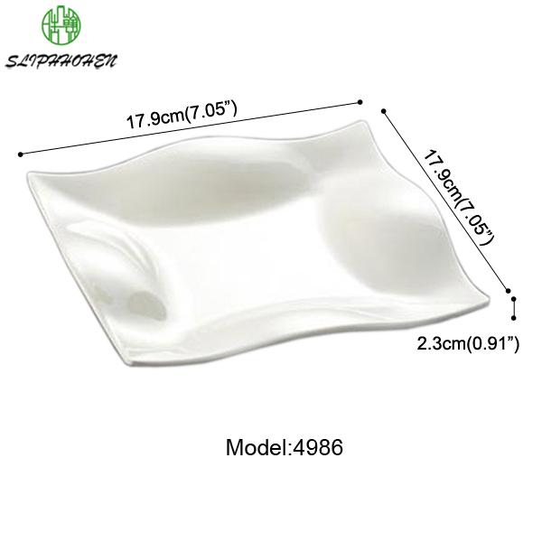 A5 Меламиновая Квадратная Тарелка для Барбекю Ресторанная Тарелка для Хот-Пота Столовая Посуда Дом Питания Блюдо Имитация Фарфора Столовая Посуда