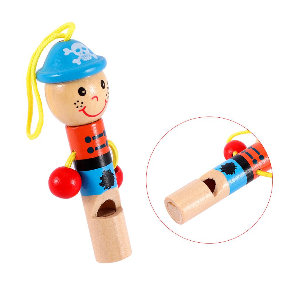 

Cartoon Party Favors Educational Little Pirate Whistle Musical Gift Kids Toys Wooden Toys різнокольоровий