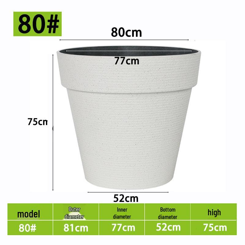 Large Resin Indoor/Outdoor Flower Pot for Trees and Plants