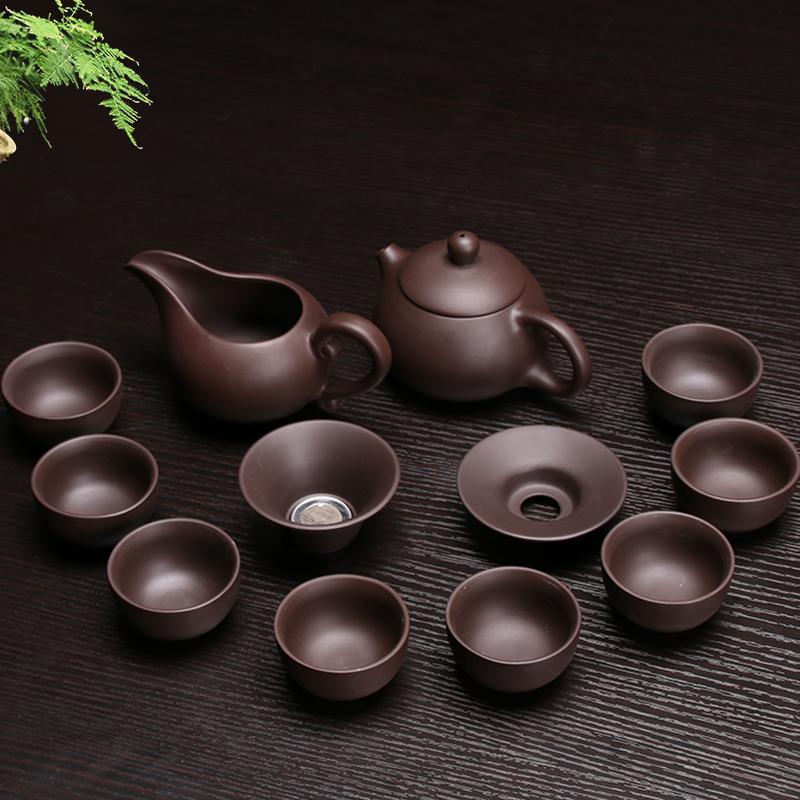 Chinese Dragon Kung Fu Tea Sets,Genuine Yixing Purple Clay Teapot,Zisha Teacups,Pure manual,Tea Service High Quality Tea Set