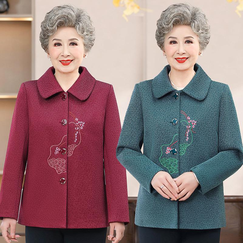 2026 New Spring Women's Outerwear - Grandma's Stylish Top for Elderly Women