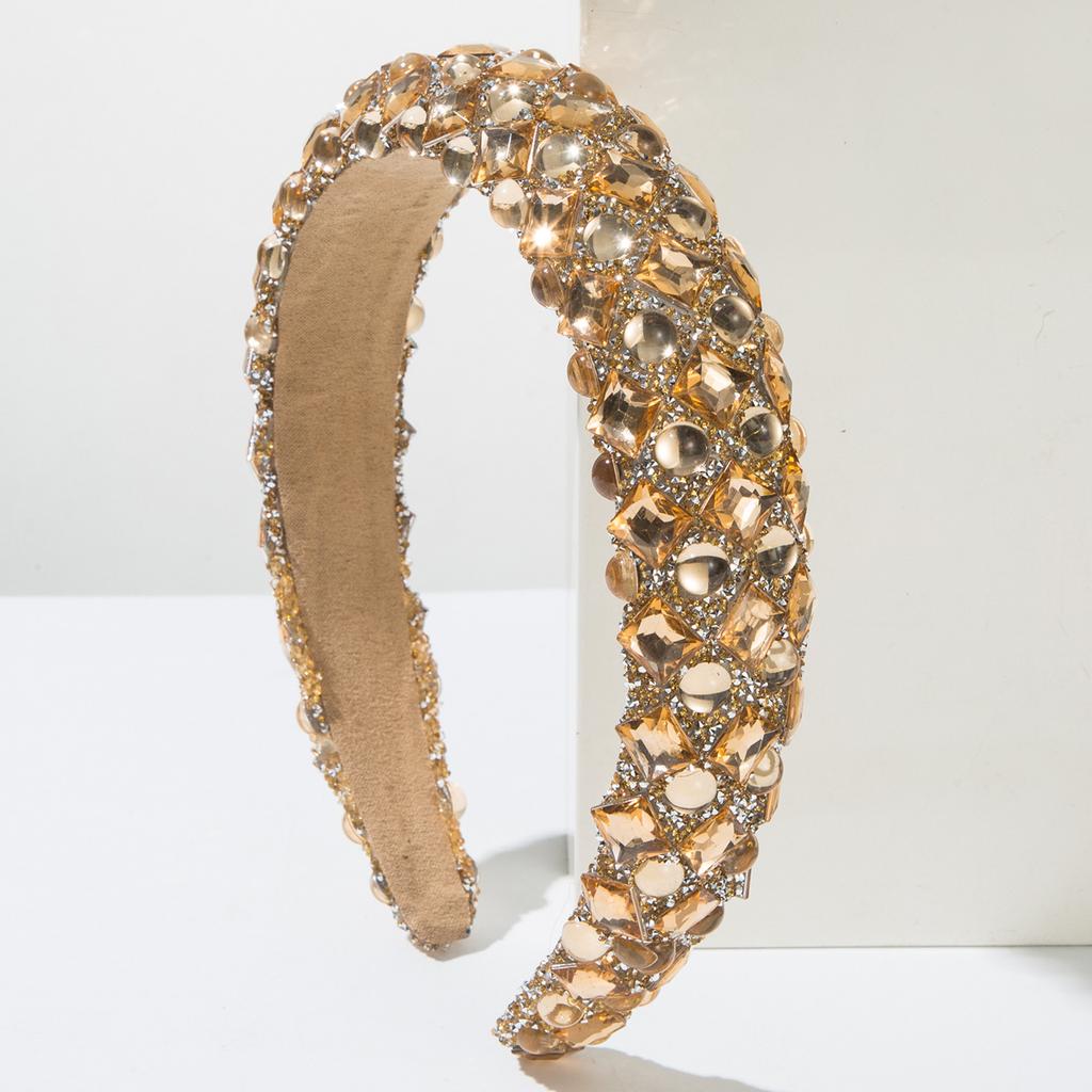 Luxurious Resin Pearl Headband Fashion Hair Accessories For Women Trendy Full Diamond Temperament Hairbands Hair Band Headwear