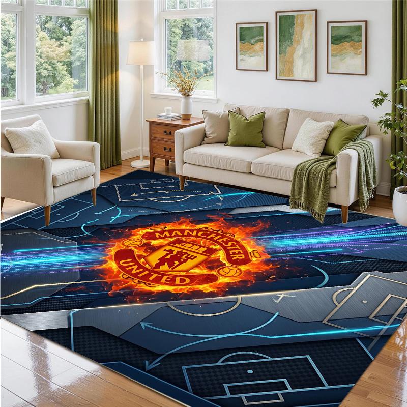 Manchester United Design Kristall Samt Teppich Weiche Dekorative Matte für Schlafzimmer Eingang