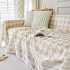 Houndstooth Sofa Cover Cloth Summer Ice Silk Summer Mat Sofa Towel Simple Modern Cool Feeling Leather Sofa Cover Full Cover Blanket 