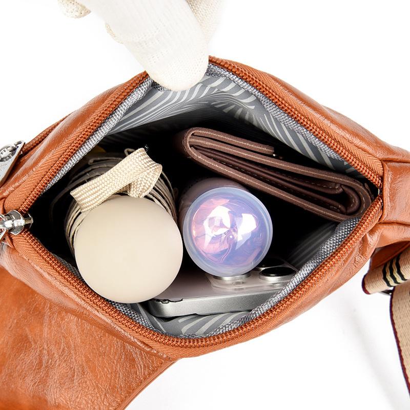 Vintage Chic Crossbody Sling Bag Adjustable Strap Buckle Closure Edge Paint Detailing Versatile Spacious Shoulder Bags For Women Travel Everyday Use