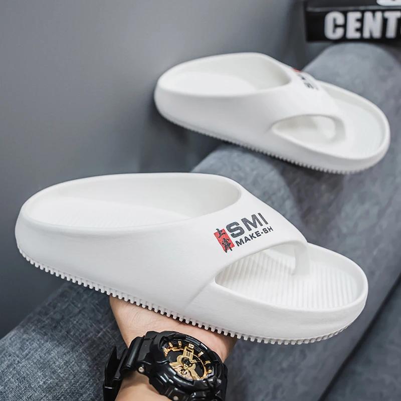 Hot Selling 2025 Women Soft Bottom EVA Slippers Lightweight and Non Slip Home Slippers Men Summer Thick Bottom Beach Flip Flops