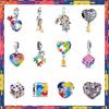 Newcopper Colorful Pandentheart Jigsaw Puzzle Forever Charm Clip Beads Fit Original Bracelet Diy Fashion Woman Jewelry