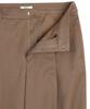 ZNO Beige Wool Single-Pleat Pants