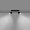 Spot Sufitowy Czarny Podłużny Podwójny Klosz Chrom 2Xgu10 10W Nero Sl.1065 Sollux Lighting