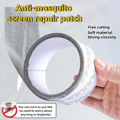 Fita de tela de janela Subsídio para reparo de tela anti-mosquito Cortina de porta Remendo de buraco de mosquiteiro Fita de tela autoadesiva