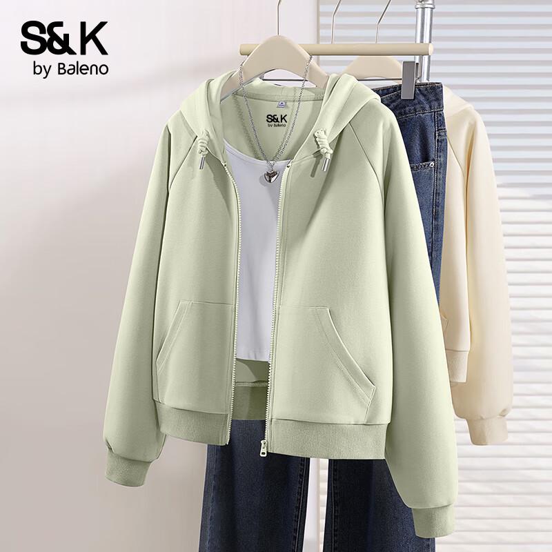 Baleno Women's S&K Raglan Hooded Cardigan Sweatshirt
