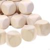 25x Wooden Blank Dice Unfinished Wood Cube Stacking Game Lightweight Rounded Corner Small for