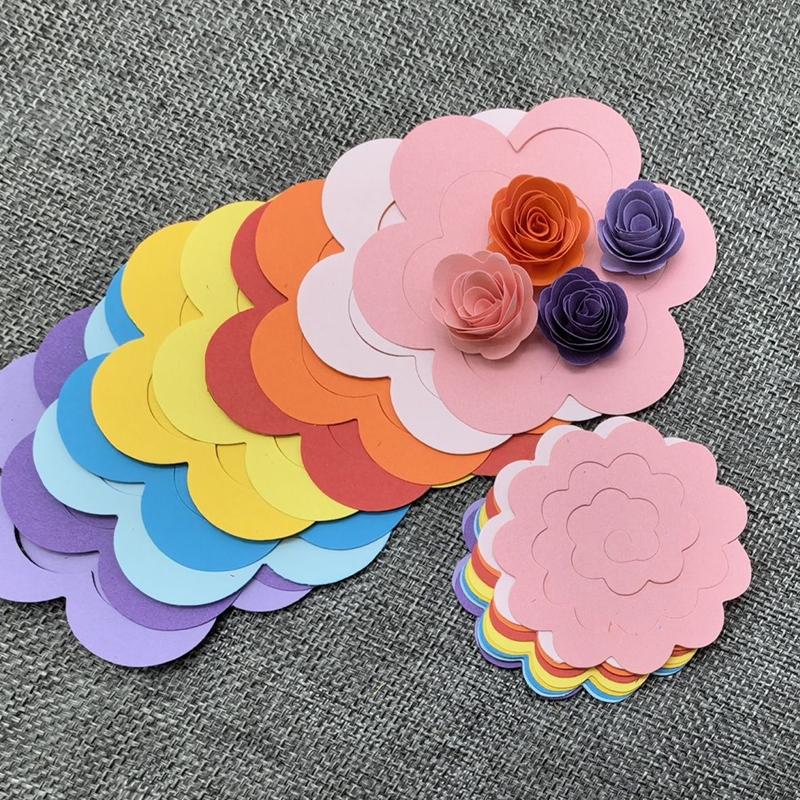 20/40PCS Rose Quilling Paper Strips Colorful Handmade Origami for DIY Art Craft Paper Flowers Decorating Gifts Color Origami ZYF