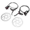 WAKE Front and Back Disk Brake Kit Aluminum Alloy Calipers Stainless Steel 160mm Rotors with Cable Brake Lever for Road