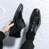 Fashion Leather Shoes for Men Gentleman Oxfords Lace Up Male Wedding Party Office Work Shoes Elegant Designer Brand Dress Shoes for Men