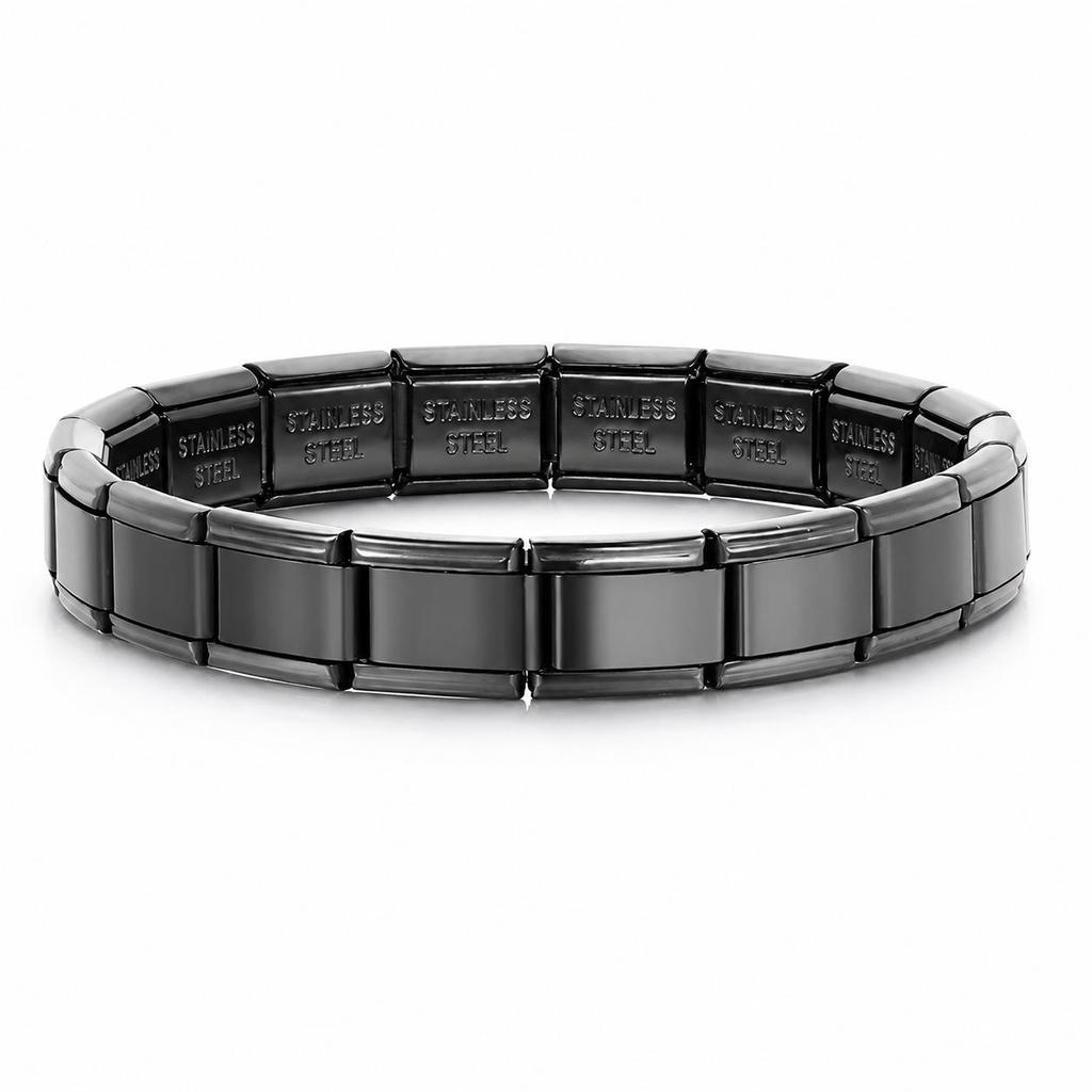 Stainless Steel Engraving Elastic Bracelet - Customizable Versatile DIY Jewelry