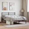 VidaXL Metal Bed Frame with Black Headboard 140x200 Cm 355660