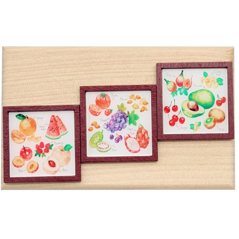 3Pcs/Set Dollhouse Mini Modern Illustrations Minimalist Murals DIY Mini Furniture Model Set Toy Living Room Scene Accessories