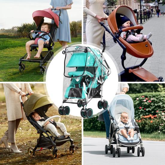Stroller Rain Cover Waterproof Windproof Breathable Dust Snow Rain Protection Stroller Travel
