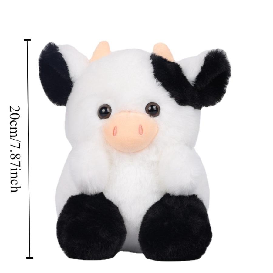 20cm/7.87in Cute Cow Plush Toys Cartoon Colorful Strawberry Bull Stuffed Animal Cattle Soft  Plushie Doll Decor For Party Gift