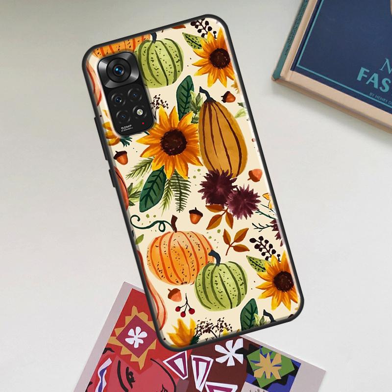 Autumn Pumpkins Case For Xiaomi Redmi Note 12 Pro Plus 8 9 10 11 Pro 8T 9S 10S 11S 12S 9C 10A 10C 12C Cover