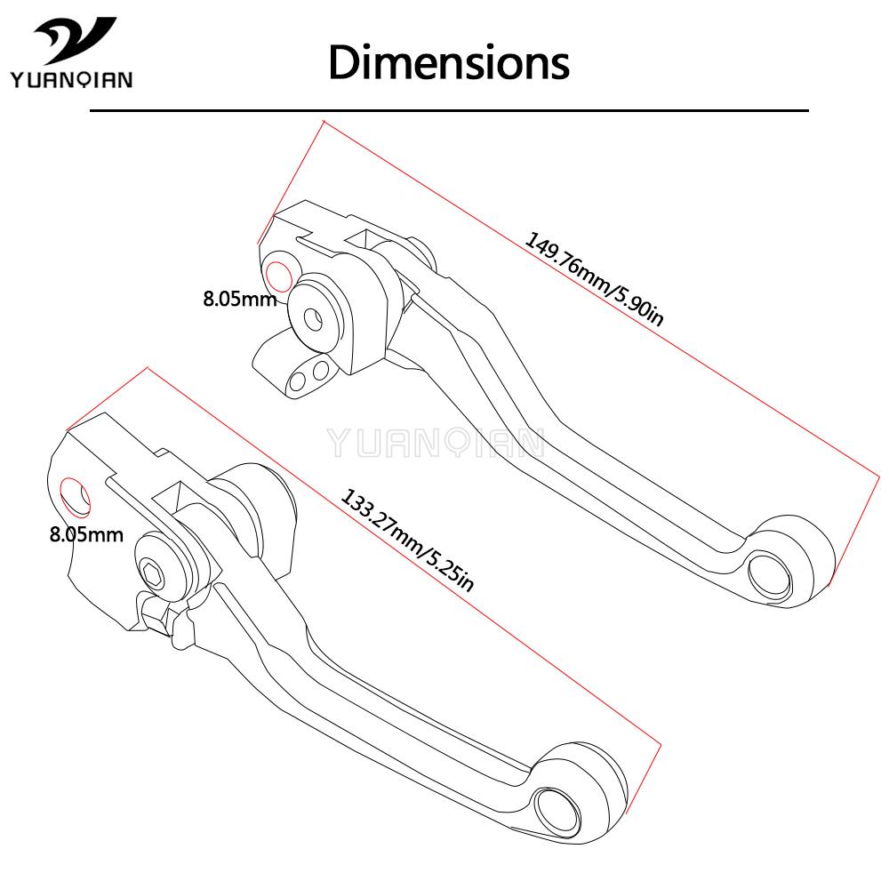 Páky na motorku XCW 250 XCW Motocykl CNC Pivot Dirt Bike Brzda Páčky spojky pro 250XCW 2006-2018 2007 2008 2009
