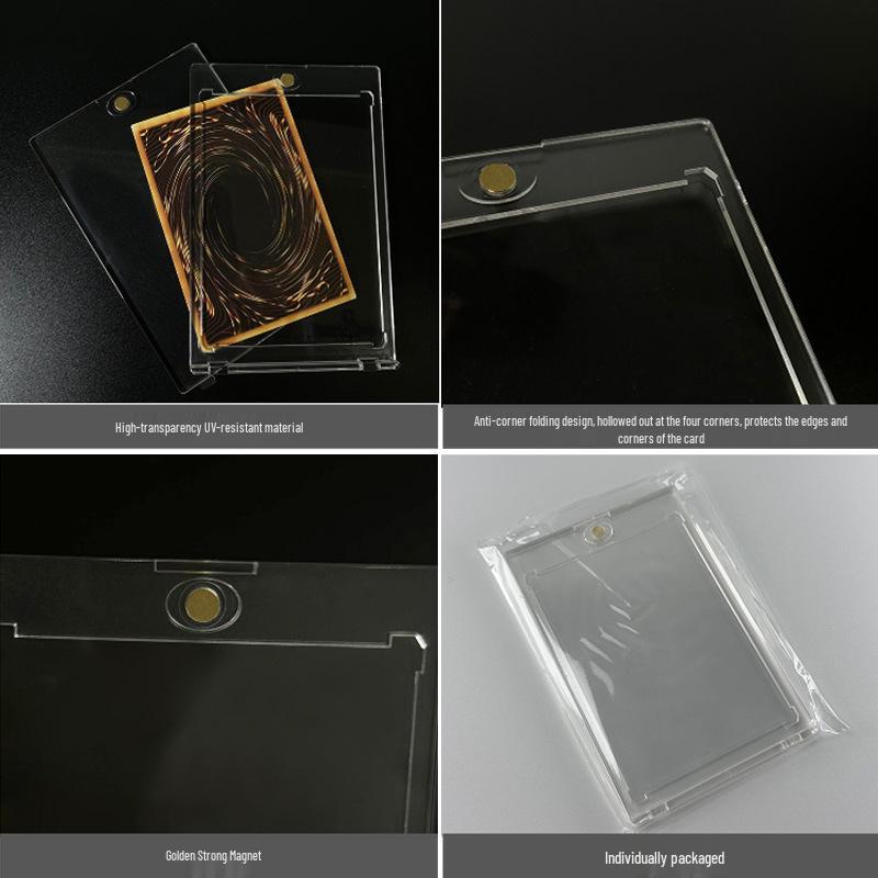 Transparent Magnetic Card Brick Set for Naruto, Pokémon, Yu-Gi-Oh, and Ultraman Cards