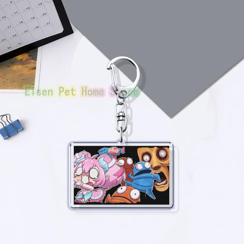 Funny Horrible Game R.E.P.O Keyrings for Accessories Bag Key Chain Ring Jewelry Fans Gifts Horror Keychain Llaveros