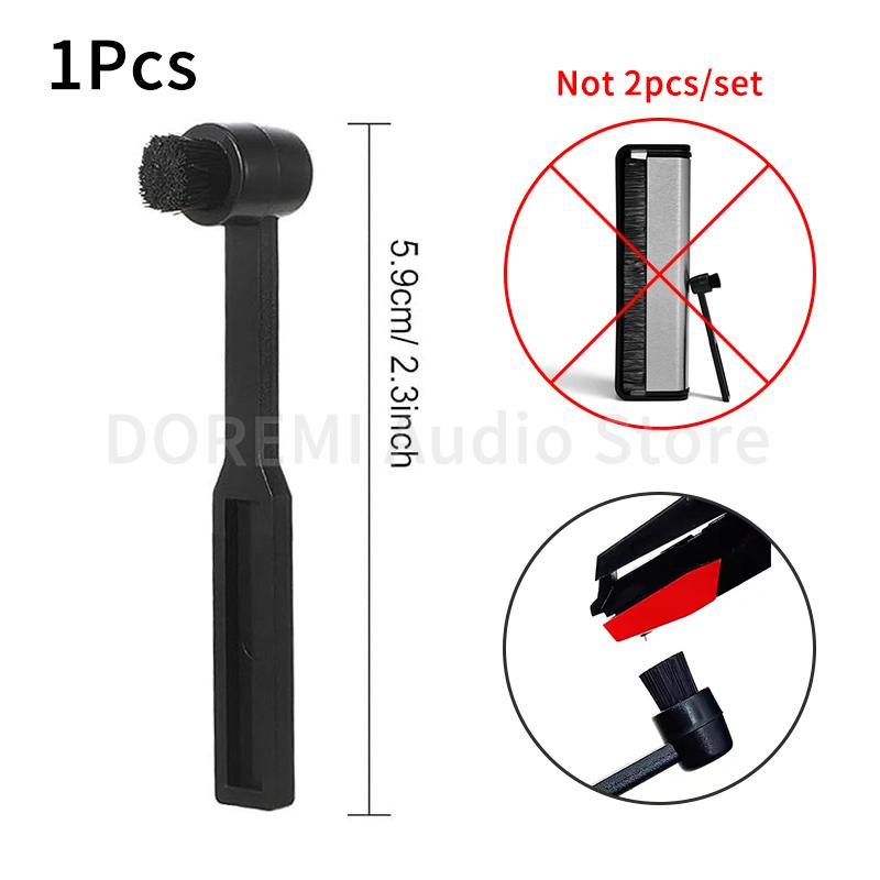 Vinyl Record Cleaning Brush Anti-Static Carbon Fiber Record Brush+ Stylus Brush LP Vinyl Turntable Phonograph Player Accessories