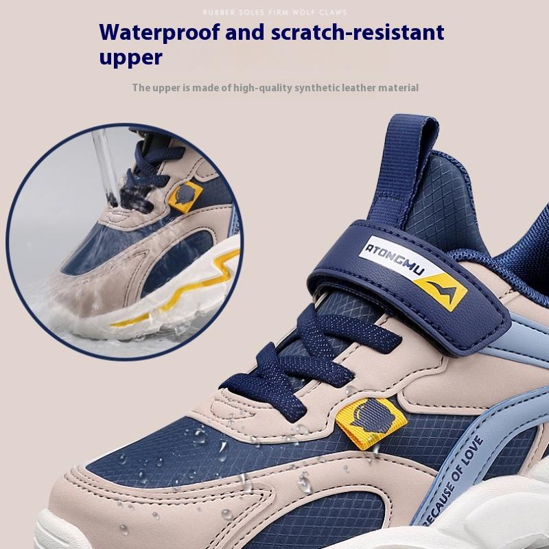 New Fashion Boys Sports Shoes Solid Comfortable Wear-resistant Soft Bottom Basketball Shoes