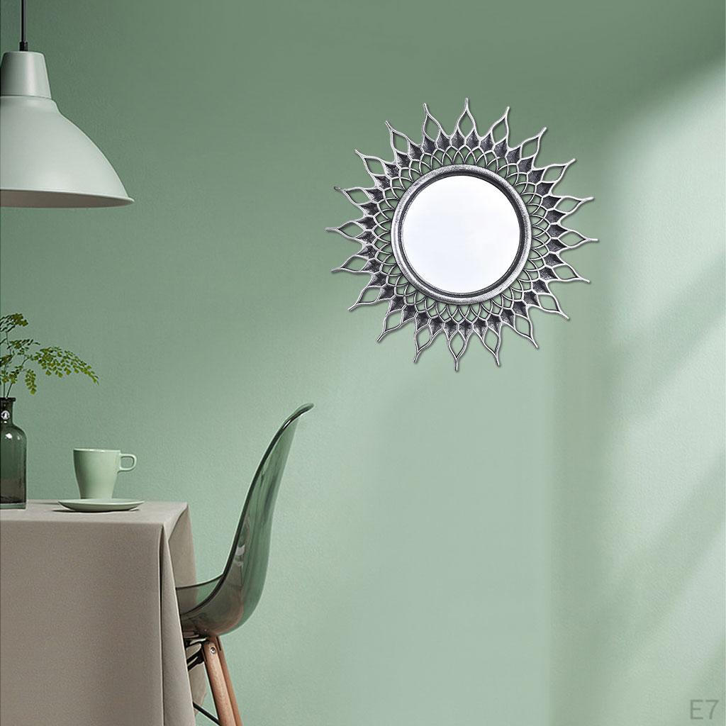Decorative Wall Mirror - Small Round Mirrors, 9.8x9.8 Inch Circle for Bedroom Livingroom