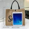 Tote Tote Woven Bag Women 2025 New Hand-painted Pattern Letter Tote Canvas Bag Shopping Bag Tote Bag